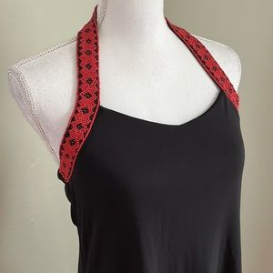 LAUREN RALPH LAUREN Y2K Slinky Beaded Halter Dress